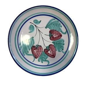 Vietri Italy Buon Giorno Strawberry Dinner Plate 10" Hand Painted